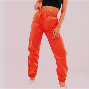 reflective orange cargo pants